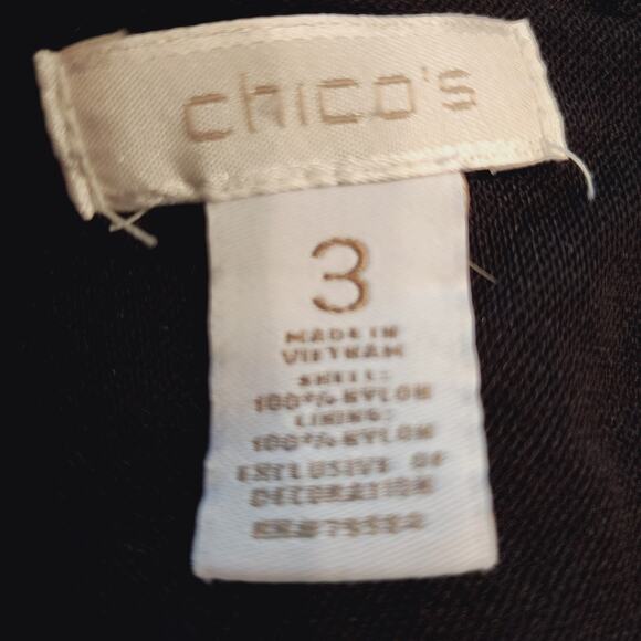 Chico's Black Ruffle Tiered Layering Tank Top Size 3 Large - Picture 2 of 5